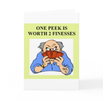 duplicate bridge game player greeting card