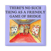 duplicate bridge game player fridge magnets