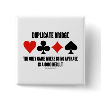 Duplicate Bridge Only Game Where Being Average button