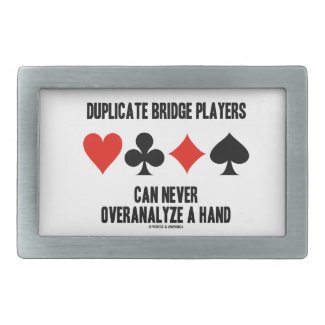 Duplicate Bridge Players Can Never Overanalyze Rectangular Belt Buckle