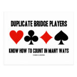 Duplicate Bridge Players Know How To Count Postcard