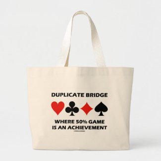 Duplicate Bridge Where 50% Game Is An Achievement Canvas Bags