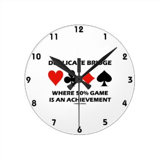 Duplicate Bridge Where 50% Game Is An Achievement Clocks