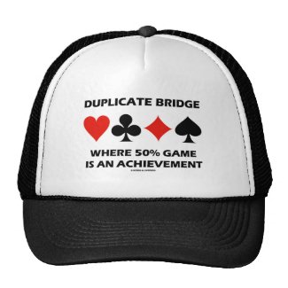 Duplicate Bridge Where 50% Game Is An Achievement Hat