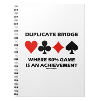 Duplicate Bridge Where 50% Game Is An Achievement Notebooks