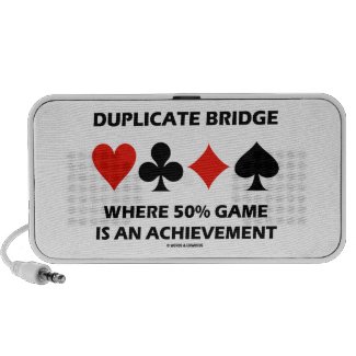 Duplicate Bridge Where 50% Game Is An Achievement Notebook Speakers