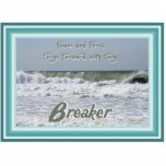 Durable Acrylic Wave breaker haiku art magnet Acrylic Cut Out