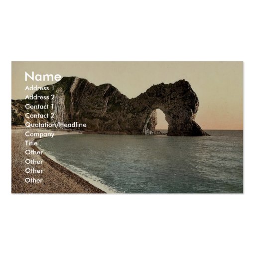 Durdle Door, Lulworth, England classic Photochrom Business Cards (front side)