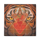 Durga &amp; Tiger Fridge Magnet