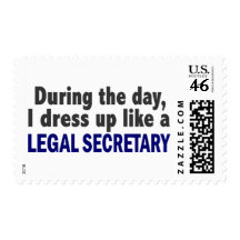During The Day I Dress Up Like A Legal Secretary Postage Stamp