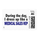 During The Day I Dress Up Like A Medical Sales Rep Postage