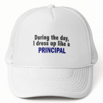 During The Day I Dress Up Like A Principal hats