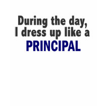 During The Day I Dress Up Like A Principal t-shirts