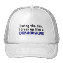 During The Day I Dress Up Like A Tourism Consultan Hats