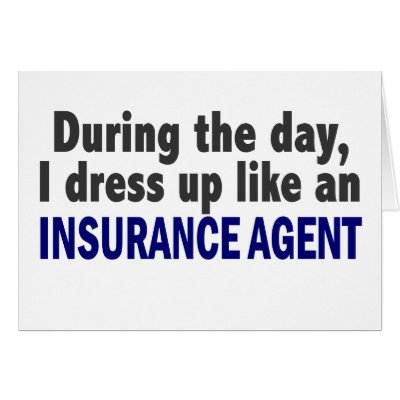 During The Day I Dress Up Like An Insurance Agent Cards by professiongifts