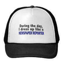 During The Day I Dress Up Like Newspaper Reporter Mesh Hats