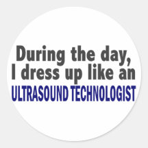 During The Day Ultrasound Technologist Sticker