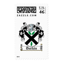 Durkin Family Crest Postage Stamps