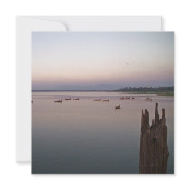 Dusk at O Bein Bridge Card / Invitation by SabineSt Dusk at O Bein Bridge Card / Invitation