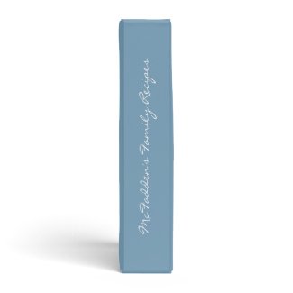 Dusk Blue Personalized Name Family Recipe Binder