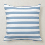 Dusk Blue Stripes Pattern Throw Pillows