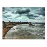 "Dusk descends on Biarritz" Postcard