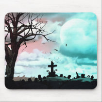 Dusk Full Moon Graveyard Goth  Mousepad mousepads
