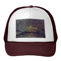 Dusk Over The Port Of Le Havre By Boudin Eugène Mesh Hat