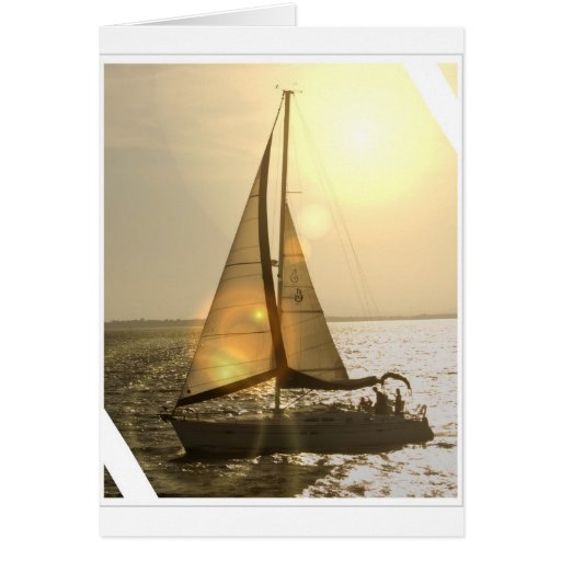 Dusk Sailing Greeting Card