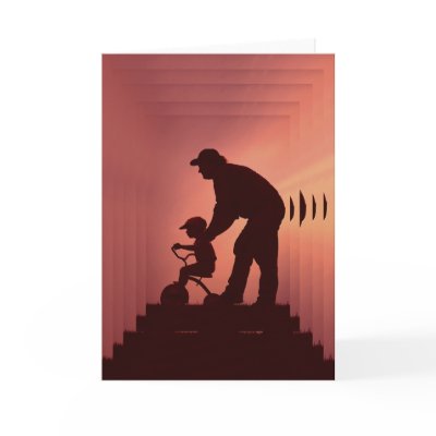 Dusk SIlhouette Card for Fathers Day by Surrealism