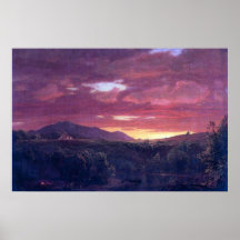 Dusk (sunset) by Frederic Edwin Church Print