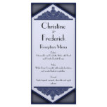 Dusky Blue Vintage, wedding menu and program Rack Card Template