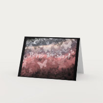 "Dusky Pink Butterflies" Birthday Card by naturespaintbox "Dusky Pink Butterflies" Birthday Card