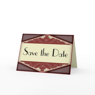 Dusky Pink Vintage, save the date card card
