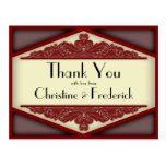 Dusky Pink Vintage, thank you postcard. postcards