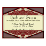 Dusky Pink Vintage, wedding invitation postcard