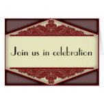 Dusky Pink Vintage, wedding invitaton card