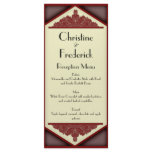 Dusky Pink Vintage, wedding menu and program Full Color Rack Card