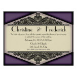 Dusky Purple Vintage, 4.25"x5.5" invitation invitations