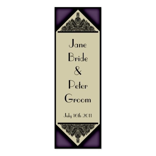 Dusky Purple Vintage, souvenir bookmark cards Business Card Template