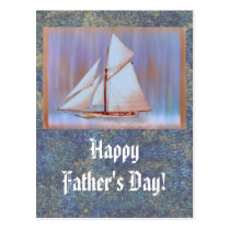 Dusky Sails Father's Day custom postcards