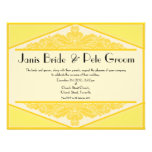 Dusky Yellow Vintage, wedding invitation