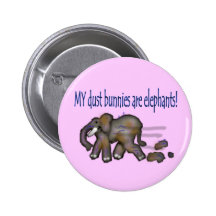 dust bunnies pinback buttons
