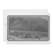 Dust Storm in Approching Rolla Kansas in 1935 Custom Announcement