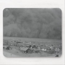 Dust Storm in Approching Rolla Kansas in 1935 Mousepad