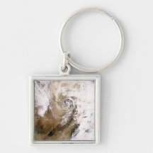 Dust storm in northern China Key Chain