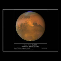 Dust Storm on Mars Cards and Postcards postcards