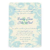 Dusty Blue & Pistachio Green Wedding Invitation