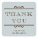Dusty blue refine elegance thank you labels sticker
