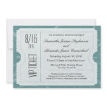 Dusty Blue VIP Wedding Ticket Invitations